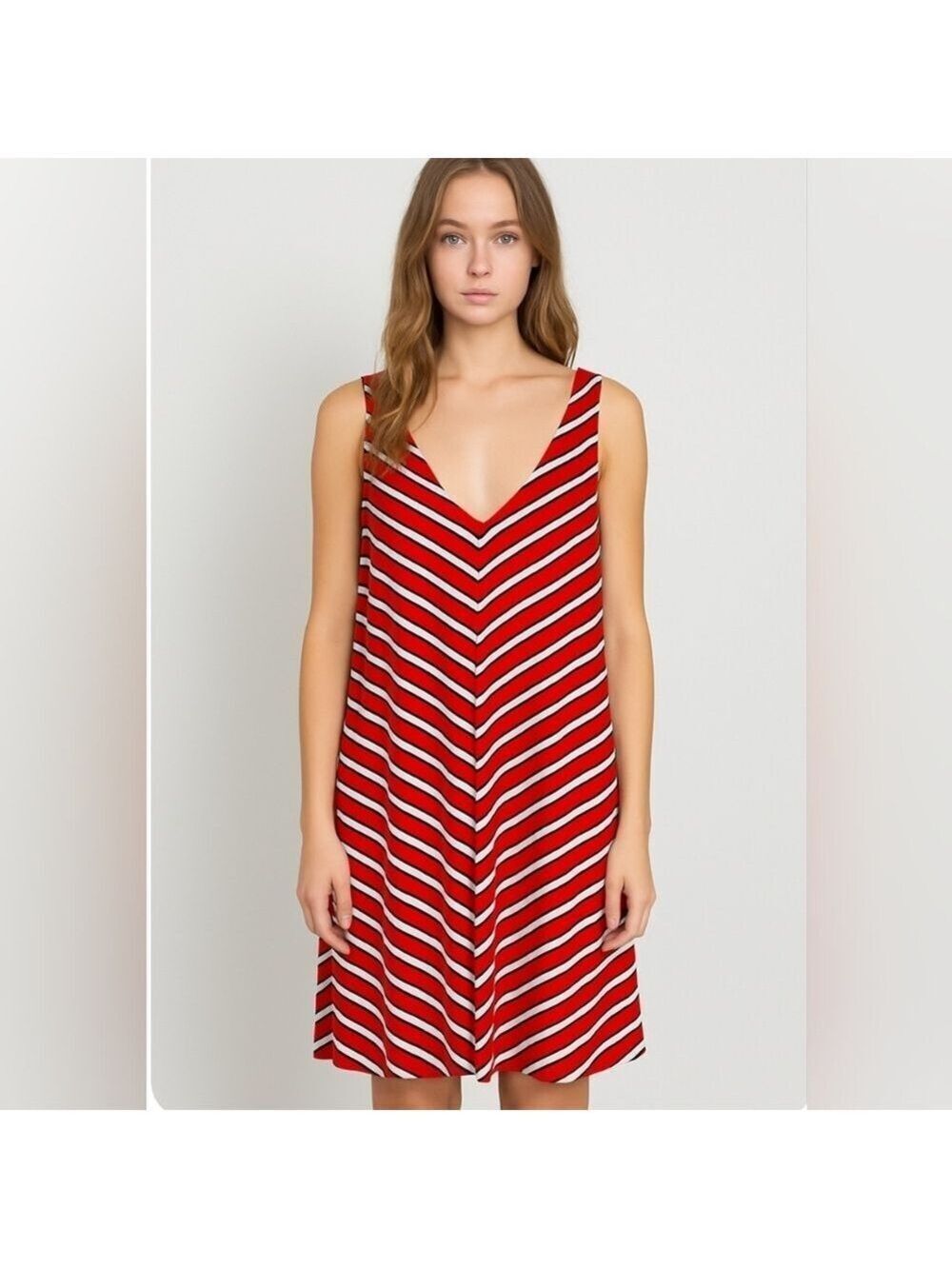 Abercrombie & Fitch Sleeveless Striped V Neck dress Size XS